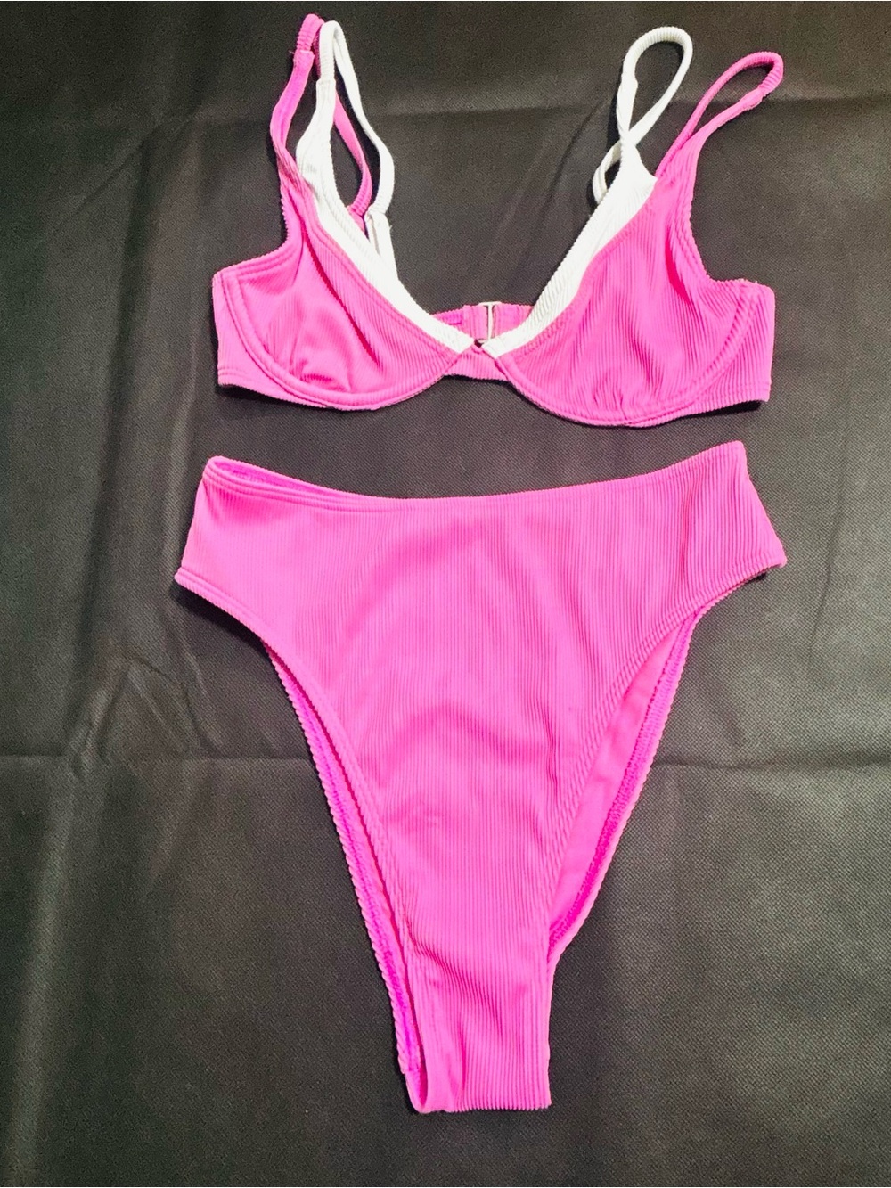 Gilly Hicks By Hollister Pink High Waisted Layered Cheeky Bikini Size XS